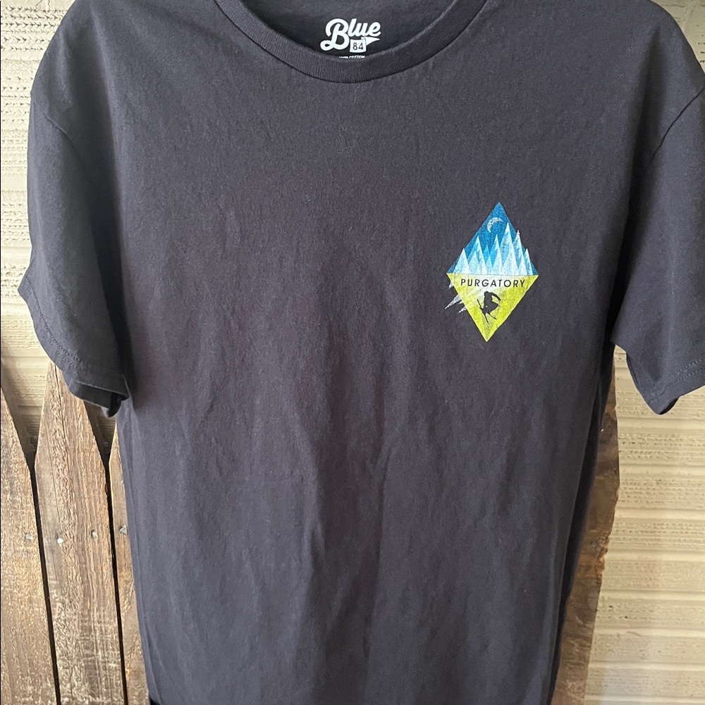 Blue 84 Black Tee with Mountain Graphic